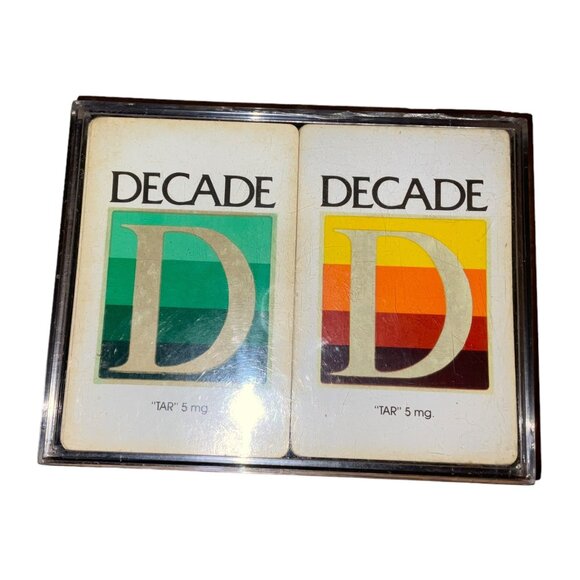 Vintage Decade Double Deck Of Playing Cards With Plastic Case - Picture 8 of 9